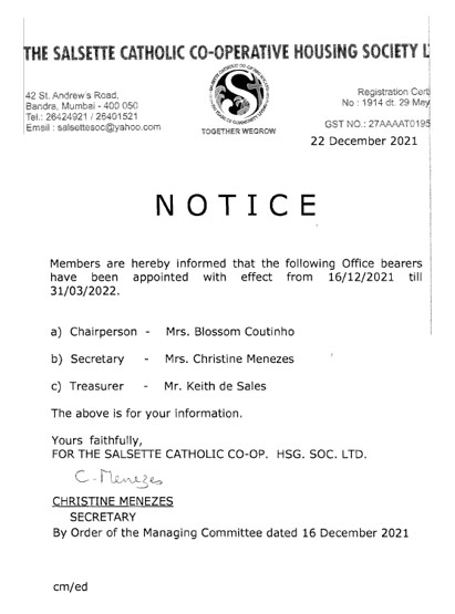 notice charges
